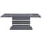 Homeroots 79" Dark Gray Faux Crystals Glass and Wood Pedestal Base Dining Table 564901 - alternate 6