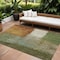 Homeroots 8' X 10' Green Copper And Beige Abstract Washable Indoor Outdoor Area Rug 603728 - alternate 1