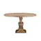 Homeroots 54" Brown Solid Wood Pedestal Base Round Top Dining Table 554336 - alternate 8