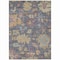 Homeroots 5' X 8' Blue Charcoal And Gold Floral Washable Indoor Outdoor Area Rug 604115 - alternate 5