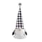Homeroots 27" Black And White Felt And Faux Fur Gnome Adjustable Height Tree Topper 480629 - alternate 1