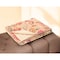 Homeroots 50" X 70" Beige Pink Orange and Green Cotton Kantha Floral Throw Throw Blanket with Embroidery 293208 - alternate 5