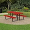 Leisure Craft Rectangle Portable Picnic Table, Red, 6 ft L T6XPP-RED - alternate 5