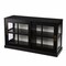 Homeroots 48in Black Sideboard with Two Glass Sliding Doors 401668 - alternate 4