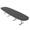 Skutchi Designs 16ft Boval Conference Table With Power | Harmony Series | 16 Person Meeting Room Table HAR-BOVL-48X192-T-WA7949-NA - alternate 1