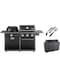 Coleman Revolution Dual Fuel Grilling Kit w/ 3-Burner Gas BBQ Grill, Charcoal Kettle Grill, 3-Piece Tool Set RV-601BBQ-3-KIT - alternate 1