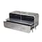 Homeroots 44in Silver Aluminum Enclosed Storage TV Stand 489549 - alternate 4