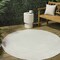 Jonathan Y Aarhus High-Low Minimalist Scandi Striped Ivory/Cream 8 ft Round Indoor/Outdoor Area Rug SCN102B-8R - alternate 1