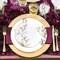Smarty Had A Party 10.25" White with Gold Antique Floral Round Disposable Plastic Dinner Plates (120 Plates), 120PK 920WHG-CASE - alternate 8