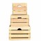 Homeroots Set of Three Organic Natural Distressed Wood Stacking Milk Crates, 3PK 471952 - alternate 3