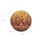 Homeroots 8' Gold Red And Brown Round Floral Washable Indoor Outdoor Area Rug 597059 - alternate 4
