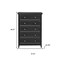 Homeroots 32" Black Wood Accent Cabinet With Five Drawers 716330 - alternate 5