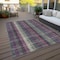 Homeroots 10' X 14' Plum Eggplant And Gray Plaid Washable Indoor Outdoor Area Rug 613992 - alternate 7