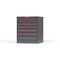 Strong Hold 7 drawer cabinet - (2x 2ft, 2x 3ft, 2x 4ft, 1x 5ft) - Red accents - Keyed Different S3036-PPDAS-0701DS - alternate 3