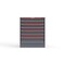 Strong Hold 7 drawer cabinet - (6x 3ft, 1x 5ft) - Red accents - Keyed Different S3036-PPDAS-0703DS - alternate 1