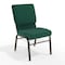 Flash Furniture 18.5"W Church Chair in Green Fabric with Book Rack, 4PK 4-XU-CH-60096-GN-BAS-GG - alternate 1