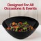 Smarty Had A Party 100 oz Solid Black Organic Round Disposable Plastic Bowls 24 Bowls, 24PK 9310B-CASE - alternate 9