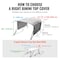 Vevor 4 Bow Boat Bimini Tops 8'Lx(91"-96")W x 54"H Awning Canopy Light Grey 4 Bow 8'L×54"H×91"-96"W - alternate 5