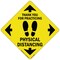 Signmission Thank You For Practicing Safe Distance Non-Slip Floor Graphic, 7in Vinyl, 7" x 7", FD-2-X-7-99975 FD-2-X-7-99975 - alternate 1
