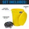 Magnum Tool Yellow 55 Gallon Trash Can Set (Trash Can, Quiet Dolly, and Reinforced Lid) (1 Set) CMTC-CLD0-55Y01 - alternate 7