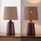 Jonathan Y Highland 22.25" Classic Cottage Tapered Resin/Metal LED Table Lamp w/Paper Rope Shade, Dark Brown Woo JYL9201B - alternate 7