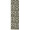 Homeroots 8' Taupe And Beige Damask Washable Indoor Outdoor Runner Rug 563890 - alternate 9