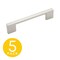 Sapphire Slim Style 3-3/4 in. (96 mm) CTC Modern Satin Nickel Cabinet Hardware Handle/Pull, 5PK SP-SLP5-375-SN-5 - alternate 1