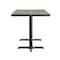Flash Furniture Bennett 30 in x 60 in Solid Wood Indoor Tabletop in Dark Brown with 22 in x 22 in Dining Height GSF-REC3060-DKBRN-T2222-GG - alternate 9
