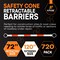 Xpose Safety Retractable Cone Bar Orange/White, 72in to 120in Length, 720PK CBO72/120-FP720-X - alternate 5