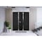 Vdomdoors Steel Double Doors Cynex 6777 Black Stainless Inserts Single Modern Painted-W72xH80-Right-hand Outs CYNEX6777DEXD-BLK-RH-O-W72 x H80 - alternate 4