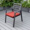 Leisuremod Chelsea Modern Patio Dining Armchair in Aluminum with Removable Cushions, Cherry Red CC20BL-CHR - alternate 8