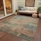 Homeroots 9' X 12' Sage And Beige Abstract Washable Indoor Outdoor Area Rug 616254 - alternate 6