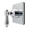 Kingston Brass Single-Handle Six-Way Diverter Valve with Square Trim Kit, Polished Chrome KS4041BAL - alternate 1