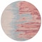 Homeroots 8' Coral Pink And Gray Round Abstract Washable Indoor Outdoor Area Rug 601196 - alternate 8