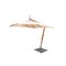 Bambrella 8.5' Square Bamboo Cantilever Umbrella with Ecru Canopy and 297lb Granite Base System 2.6m SQ-SW-S-E-BS - alternate 1