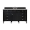 James Martin Vanities Brittany 60" Single Vanity, Black Onyx, w/ 3 CM Siberian Silestone Top w/FreePower Wireless Charger 650-V60S-BKO-FSFR - alternate 1