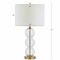 Jonathan Y Bella 27" Glass Triple-Sphere LED Table Lamp, Clear/Brass, 2PK JYL1070A-SET2 - alternate 13