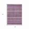 Homeroots 5' X 8' Plum And Lilac Striped Washable Indoor Outdoor Area Rug 615357 - alternate 9