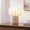 Jonathan Y Leola 10 in. Modern Contemporary Ceramic Fluted Mini w/Ribbed Cocoon Pumpkin Shade LED Table Lamp, Al JYL4202A - alternate 7
