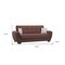 Homeroots 93" Brown Microfiber Convertible Futon Sleeper Sofa And Toss Pillows With Storage 607073 - alternate 7