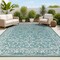 Jonathan Y Charleston Vintage Filigree Textured Weave Teal/Gray 8 ft. x 10 ft. Indoor/Outdoor Area Rug SMB106F-8 - alternate 1