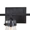 Vaxcel Mason 3 Light Farmhouse Black Bathroom Vanity Fixture Clear Glass W0412 - alternate 9