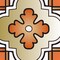 Homeroots 8" x 8" Retro Orange Mosaic Peel and Stick Removable Tiles 400440 - alternate 4