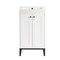 James Martin Vanities Chianti 20 in. Single Vanity, Glossy White, Matte Black, w/ White Glossy Composite Stone Top 533V20GWMBKWG - alternate 1