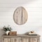 Homeroots 18" X 14" Gray Reclaimed Wood Egg Shaped Wall Decor 384888 - alternate 3