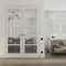 Sartodoors Hidden Double Doors White 72x96 (2* 36x96) Solid Core Modern Interior QUADRO4002DMF-WS-72x96-RH-O - alternate 1