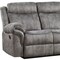 Homeroots 87" Gray Velvet Reclining USB Sofa With Black Legs 491314 - alternate 4
