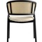 Leisuremod Ervilla Dining Arm Chair with Wicker Back and Leather Seat in Beige EC20BG-L - alternate 10