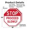 Signmission Stop Proceed Slowly, 18 inch X 18 inch, Plastic Sign, 2PK OC-P-2PACK-18-272 - alternate 7