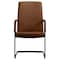 Leisuremod Evander Office Chair in Upholstered Leather and Iron Frame, Dark Brown EGO23DBRL - alternate 6